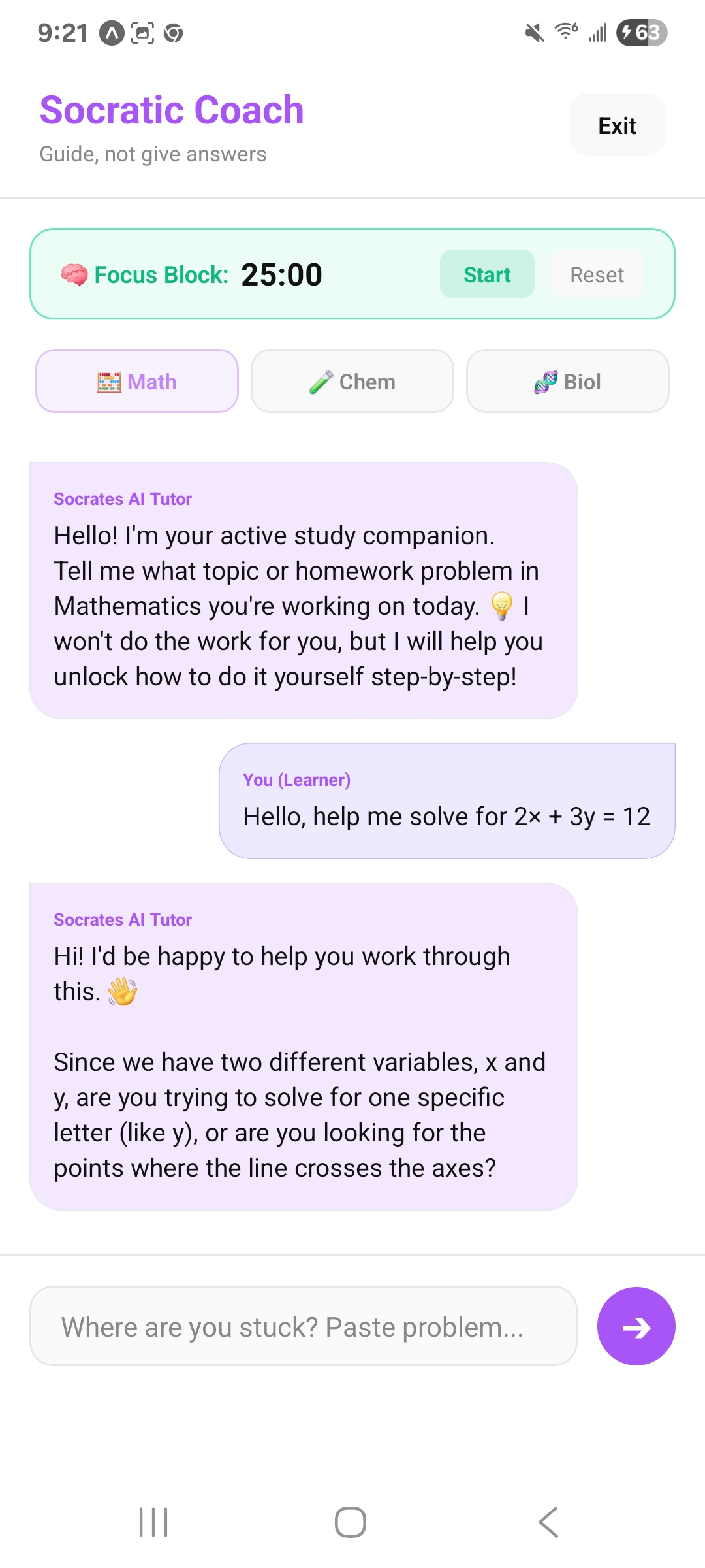 Socratic Coach math help in Lunlil